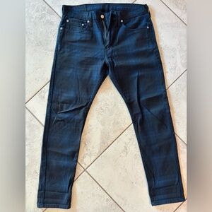 Levi’s 512 Dark Indigo Plaid Print Jeans